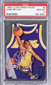 1996/97 Ultra Fresh Faces #3 Kobe Bryant Rookie Card - PSA GEM MT 10